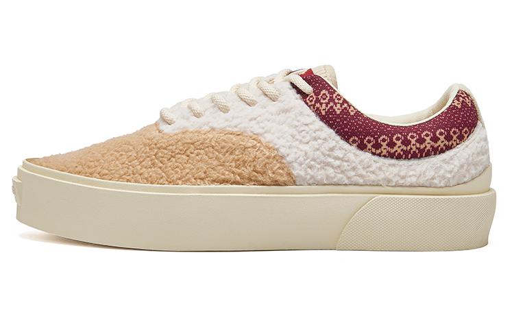 EQLZ EQUALIZER Fault Lo Warm Slip-Resistant Low-Top Skateboard Shoes Unisex White Brown Misprint
