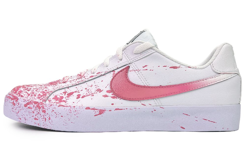 Nike Court Royale Pink Firefly Anti-Slip Wear-Resistant Low-Top Skateboard Shoes Unisex Pink White