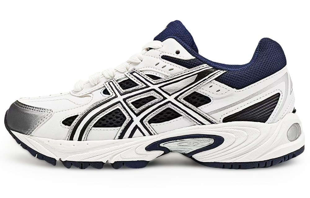 Asics Slip Resistant, Abrasion Resistant, Breathable Low Top Running Shoes Unisex Black White Blue
