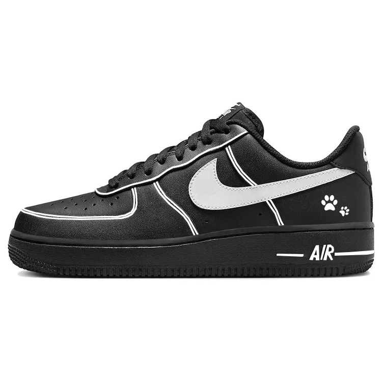 Nike Air Force 1 Slip Resistant, Abrasion Resistant, Lightweight Low Top Skateboard Shoes Unisex White Black