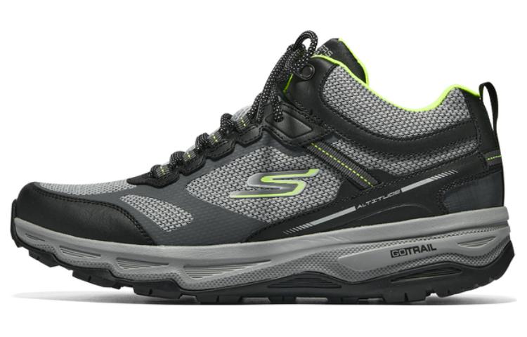 Skechers Cushioning Rebound Low-Top Running Shoes Men's Gray Black