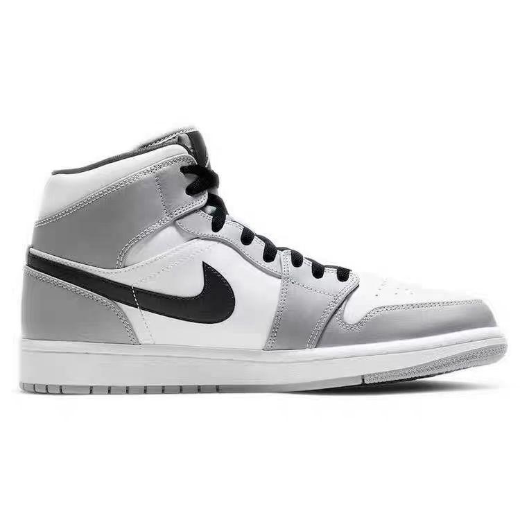 Jordan Air Jordan 1 Cushioning Anti-Slip And Wear-Resistant Mid-Top Vintage Basketball Shoes Men's Smoke Gray купить в интернет-магазине Yoocart с быстрой доставкой по России.