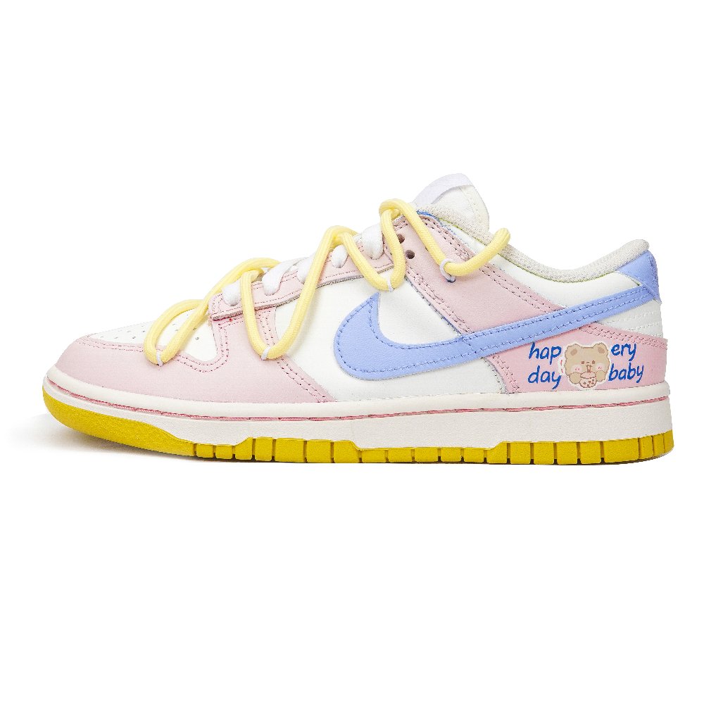 Nike Dunk Low Top Skateboard Shoes Women's Pink White