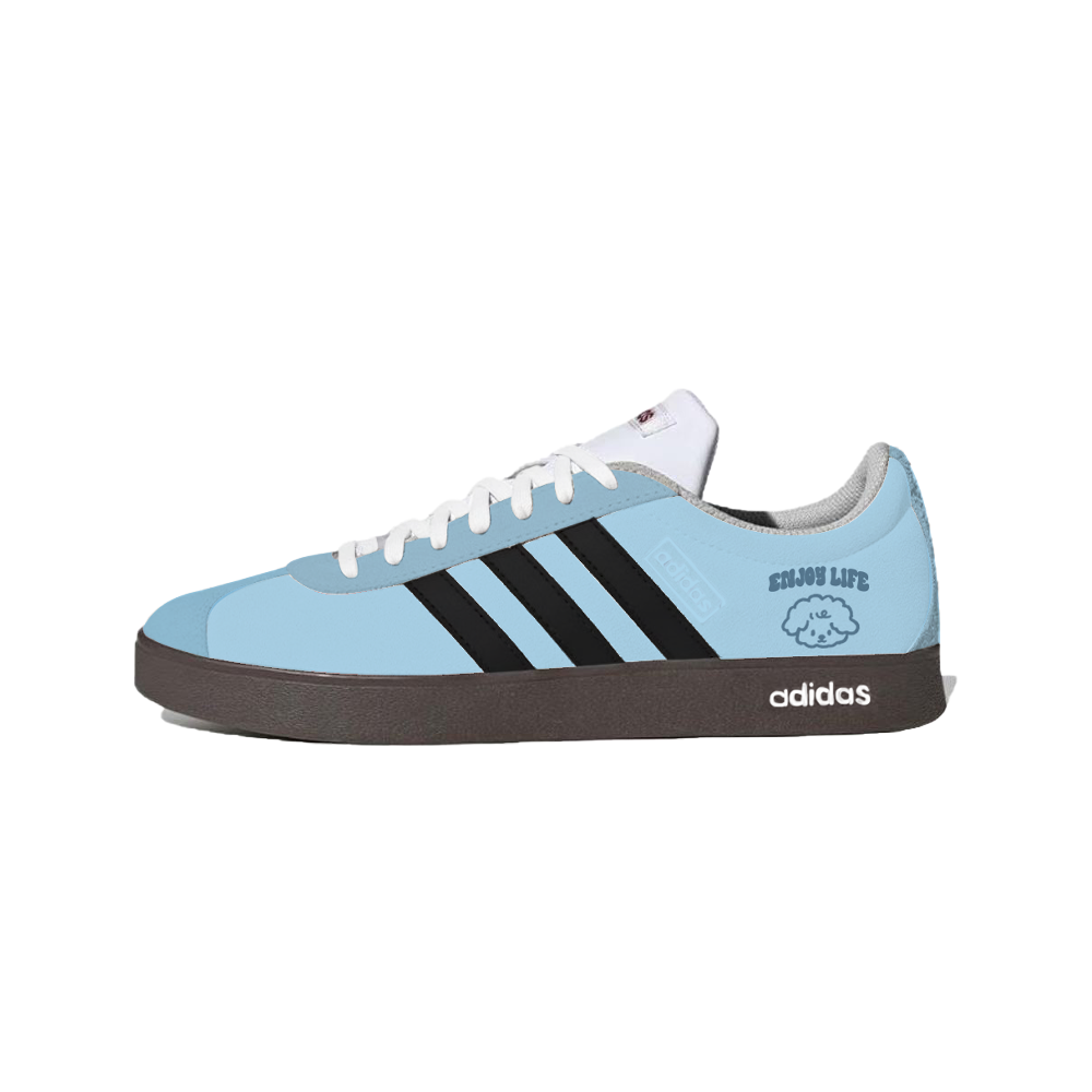 Adidas VL COURT 2.0 Lemon Joy Cushioning, Wear Resistant Low Top Skateboard Shoes Unisex Blue Black