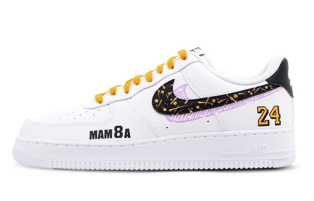 Nike Air Force 1 Low Slip Resistant Abrasion Resistant Low top Skateboard Shoes Unisex White Black