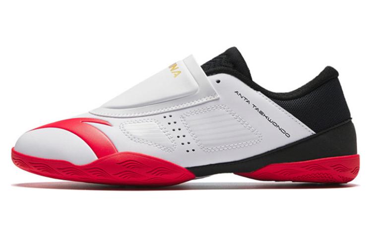 Anta Abrasion Resistant Breathable Low Top Training Shoes Men's White Black Red