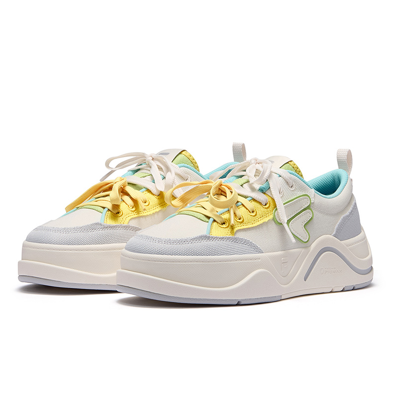 FILA FUSION 50-50 DX II CVS Abrasion-Resistant Low-Top Skateboard Shoes Women's White Green