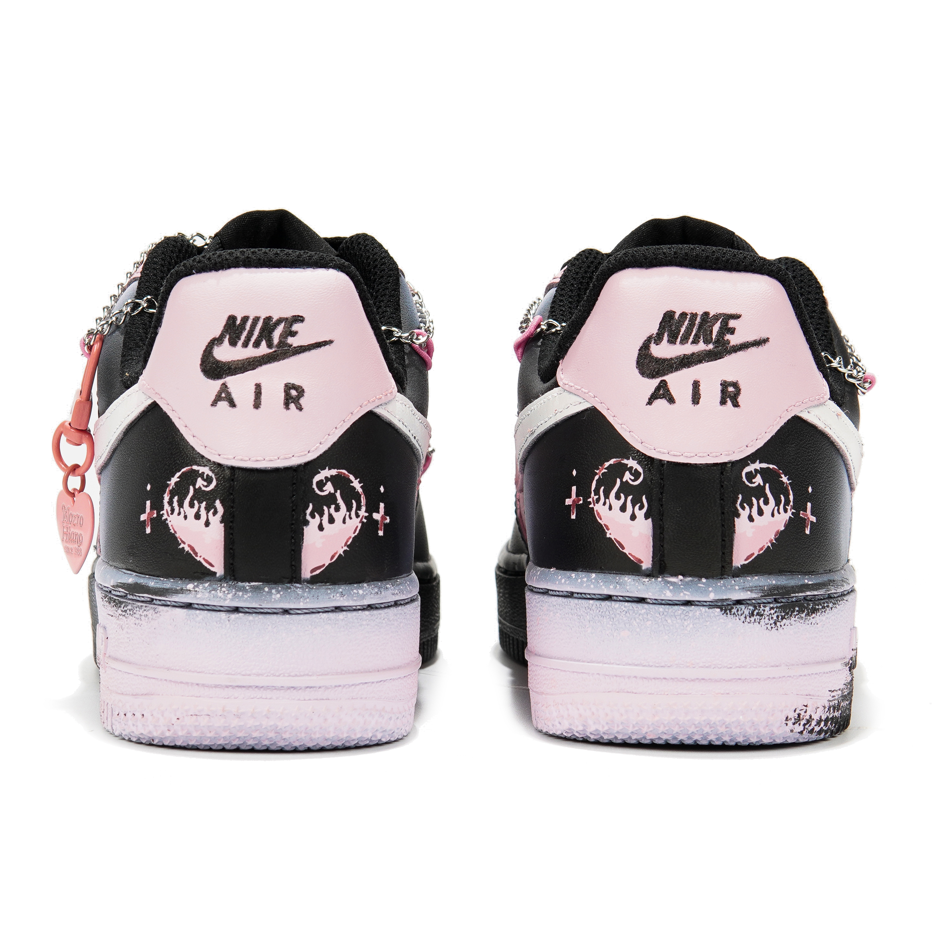 Nike Air Force 1 Low Top Skateboard Shoes Women's Black Pink купить в интернет-магазине Yoocart с быстрой доставкой по России.