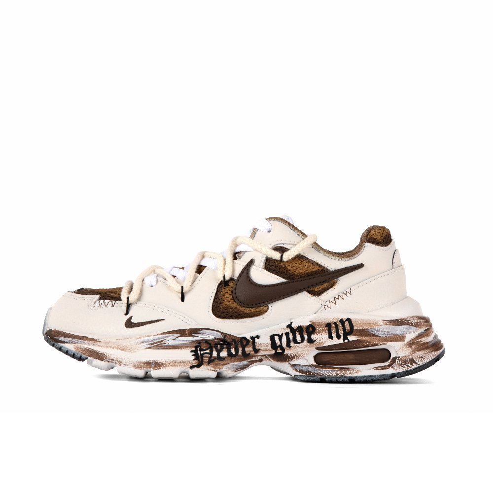 Nike Air Max Fusion Shock Absorbers Slip Resistant Abrasion Resistant Low top Running Shoes Women's Coffee