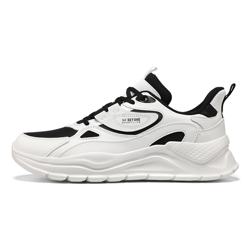 361° Life Collection Warm Low-Top Casual Shoes Men's Black White