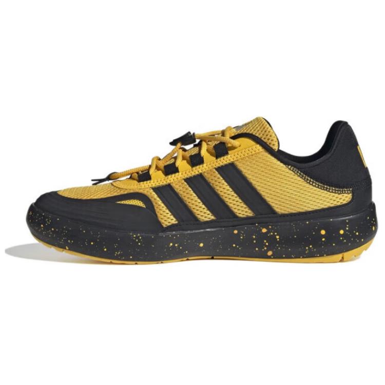 Adidas ROAMBOAT Abrasion Resistant Breathable Low Top Running Shoes Unisex Black Yellow