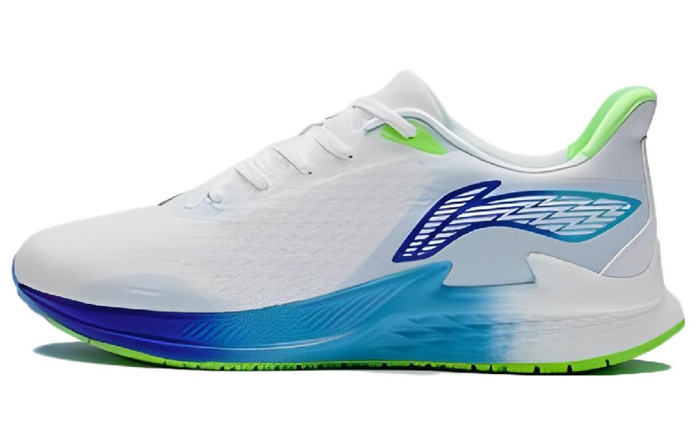 LiNing Red Hare 4 Non-slip Wear-resistant Shock Absorption Low-Top Running Shoes Men's White Blue