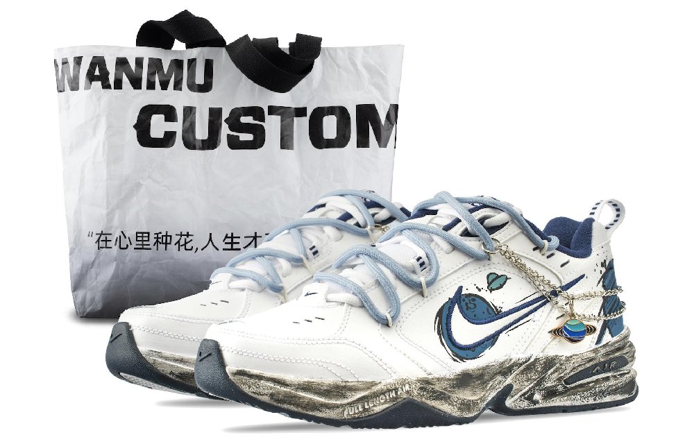 Nike Air Monarch 4 Chunky Sneakers Unisex Low top White/Blue/Black