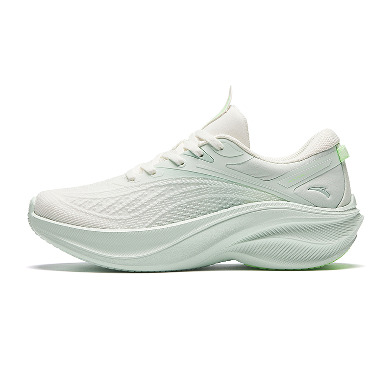 Anta Leaf 5.0 Cushioning, Abrasion Resistant, Breathable, Lightweight Low top Running Shoes Women's White Green