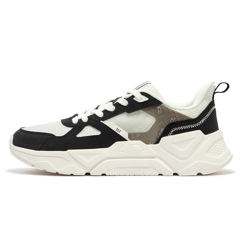 361° Wear-Resistant Low-Top Casual Shoes Men's White Black Brown