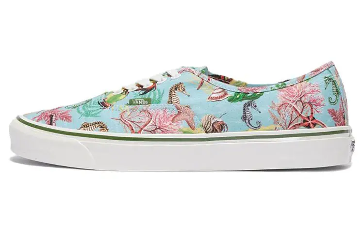 Todd Snyder X John Derian x Vans Authentic Series 44 DX Low top Skateboard Shoes Unisex Blue Pink