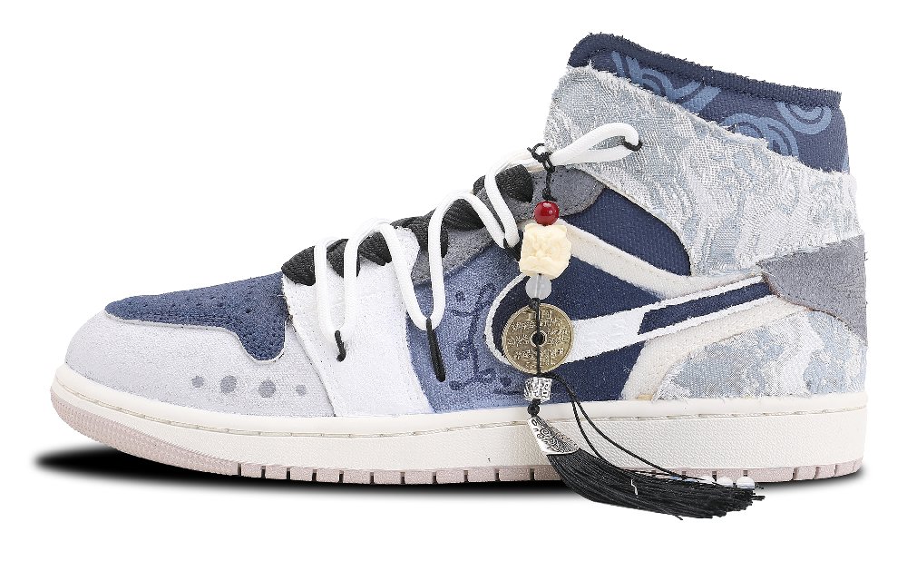 Jordan Air Jordan 1 High Top Skateboard Shoes Men's Lake Blue