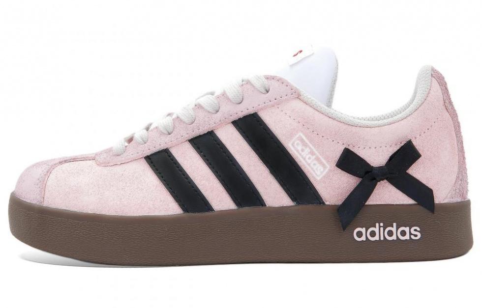 Adidas Neo VL Court 2.0 Slip-Resistant Cushioning Wear-Resistant Low-Top Skateboard Shoes Unisex Black Pink
