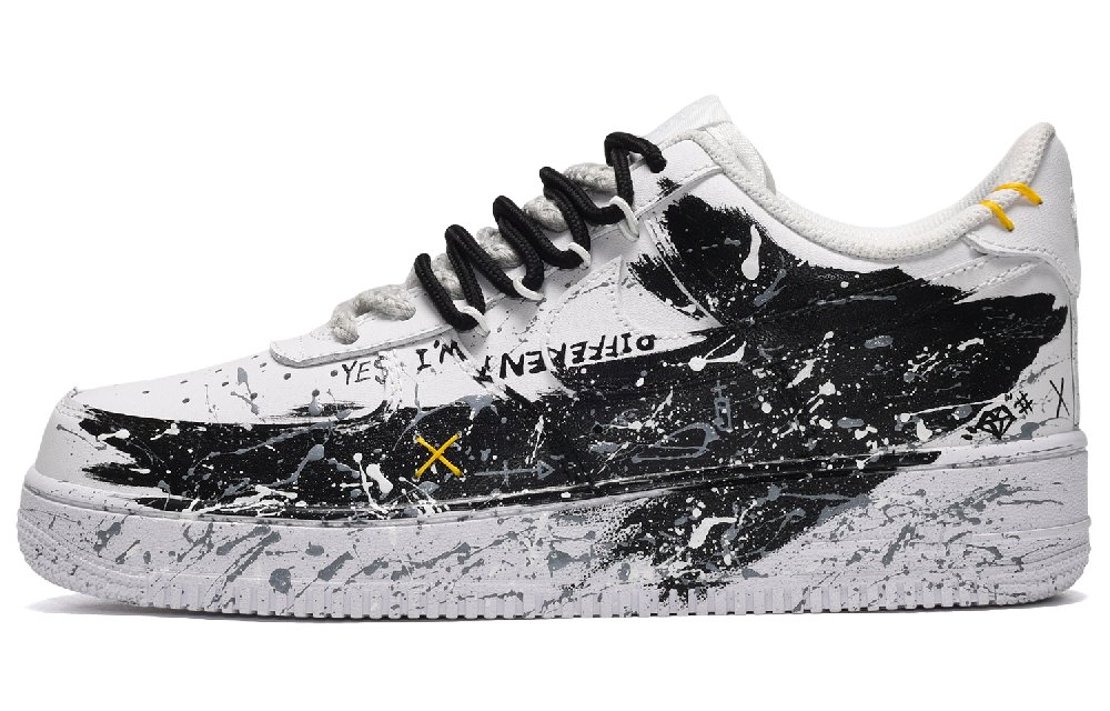Nike Air Force 1 Low-Top Skateboard Shoes Men's Black White
