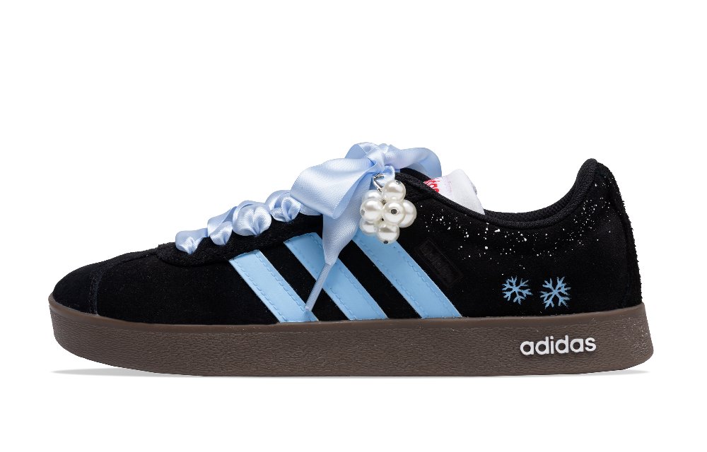 Adidas Neo Vl Court Classic Skateboard Shoes Unisex Low-Top Black/Blue