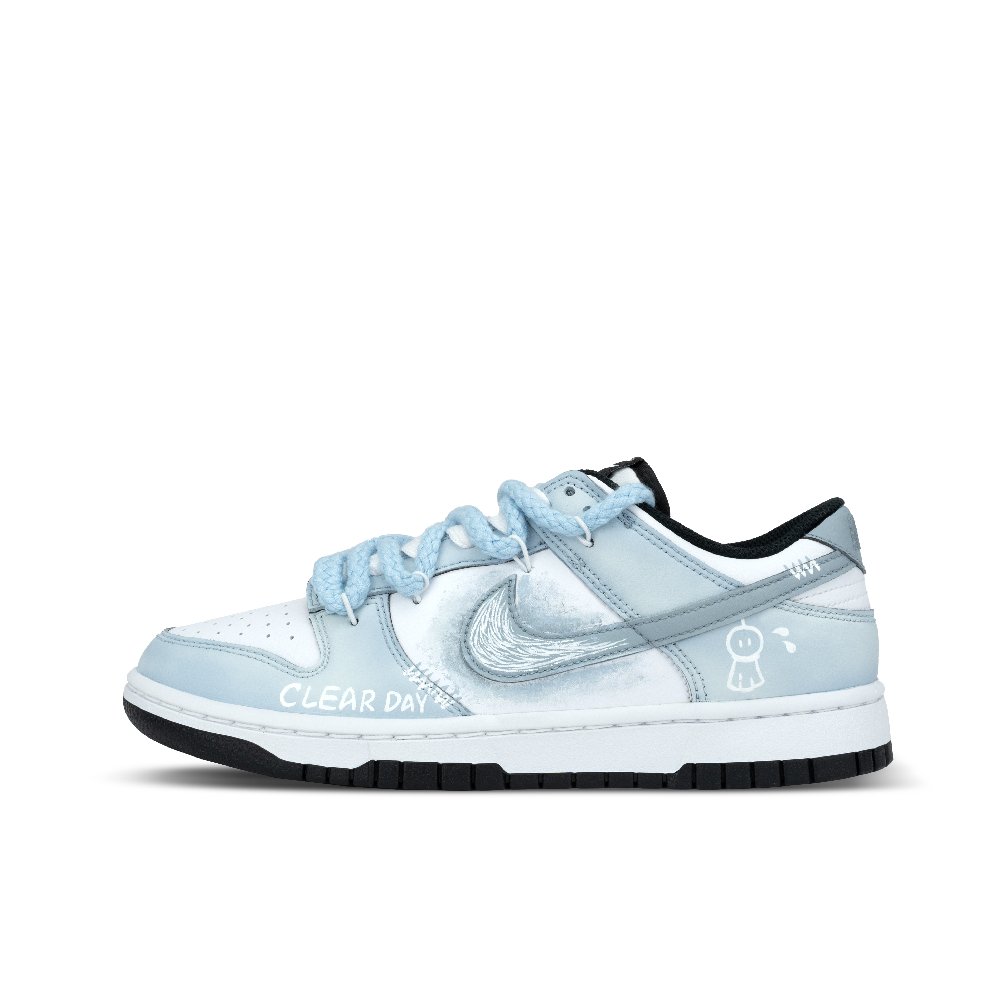 Nike Dunk Dream Of Mist Low Top Skateboard Shoes Unisex White Blue