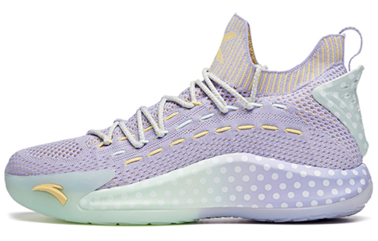 Anta KT5 Shock Absorbers With Slip Resistant And Abrasion Resistant Properties Mid Top Basketball Shoes Men's Purple