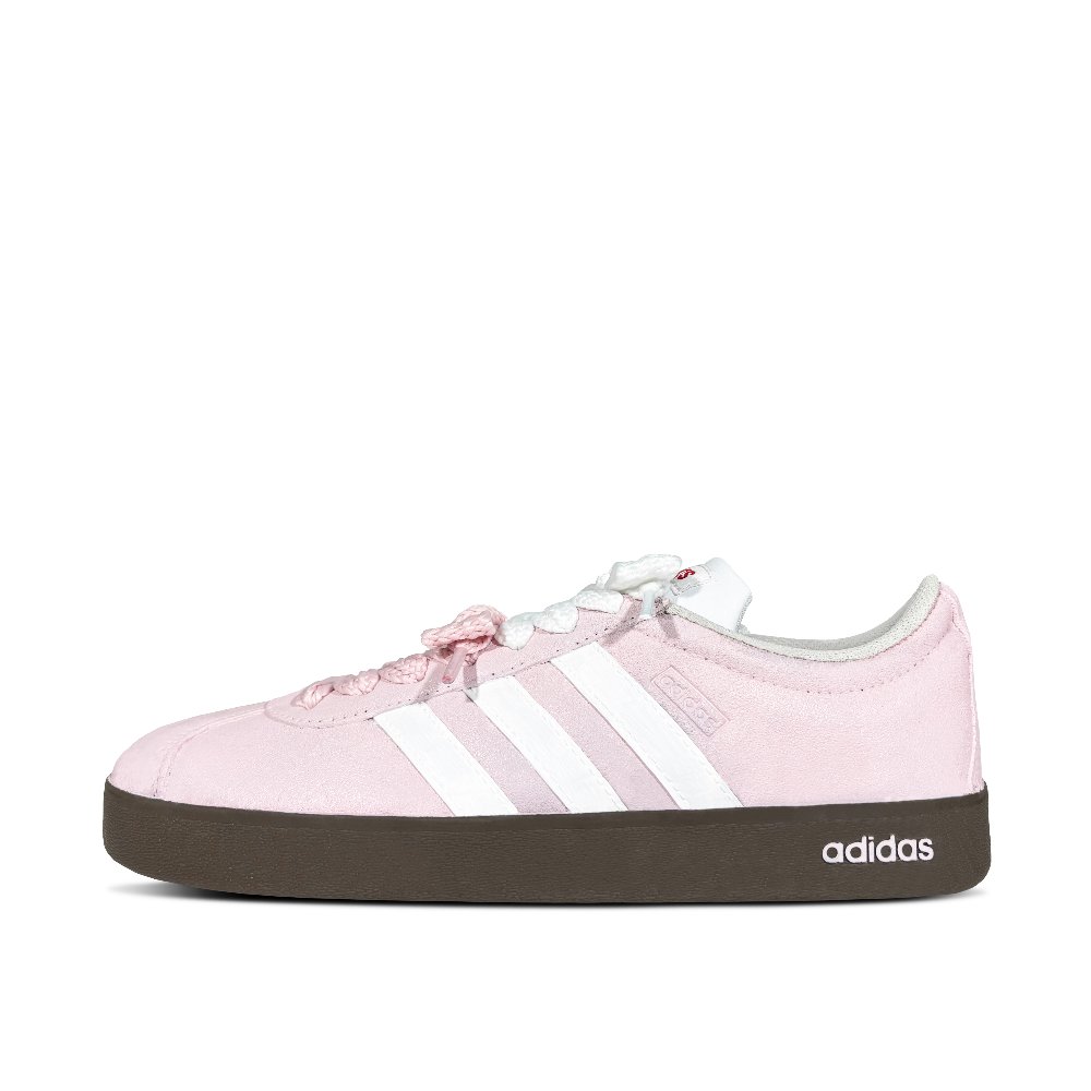 Adidas Neo VL Court Lifestyle Strawberry Milk Anti Slip Wear Resistant Low Top Skateboard Shoes Unisex Pink White