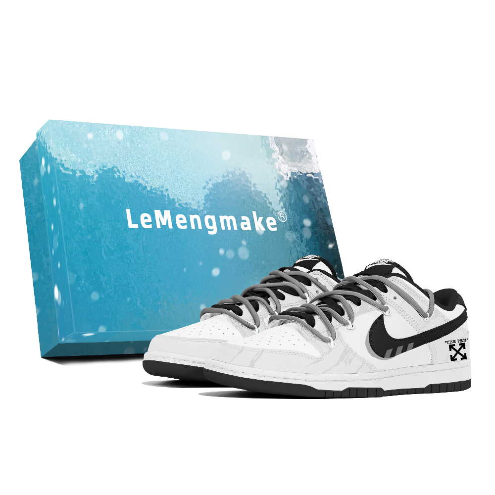 Nike Dunk Lemon Joy Abrasion Resistant Low Top Skateboard Shoes Unisex White