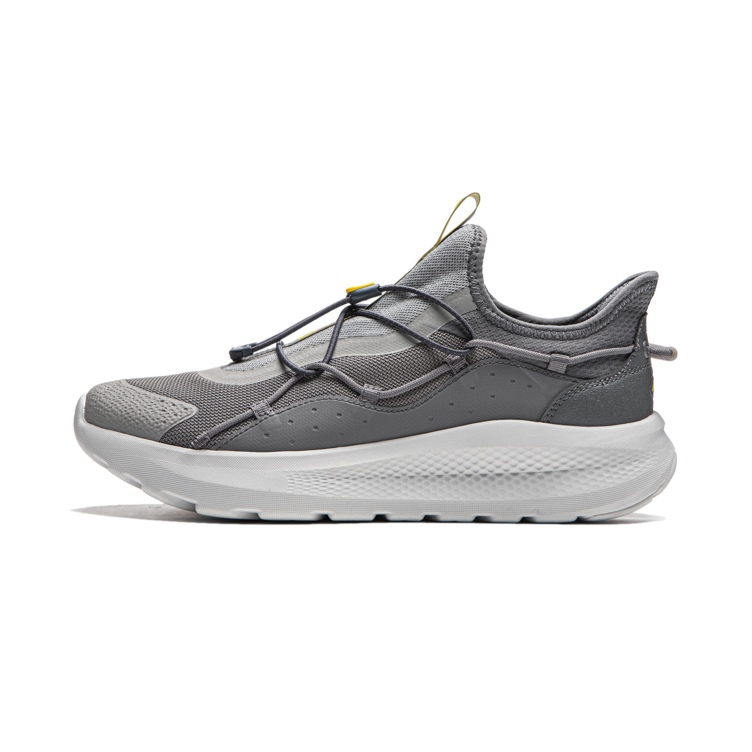 LiNing Cloud Ease Slip On Slip Resistant Abrasion Resistant Shock Absorbers Low top Casual Shoes Men's Shadow Gray