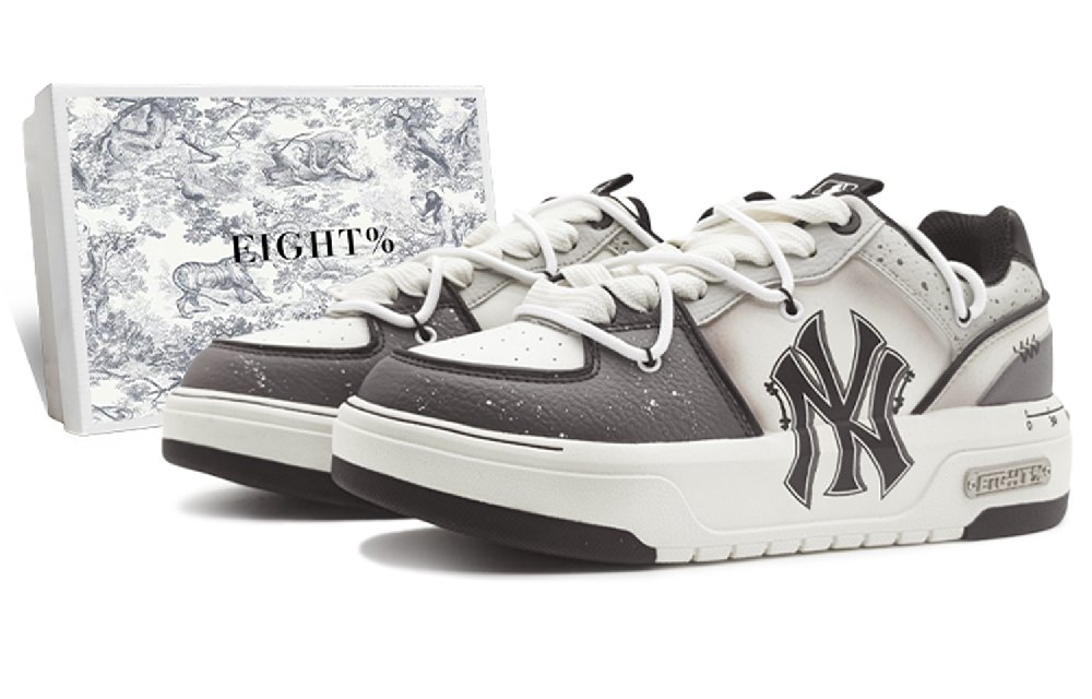 MLB Chunky Liner Low-Top Skateboard Shoes Unisex Gray White