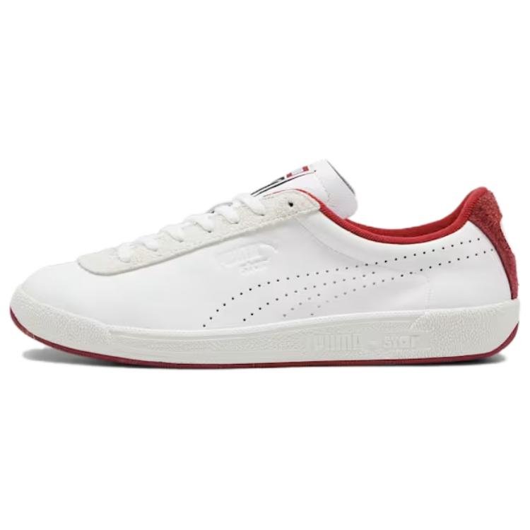 PUMA Star OG Anti Slip Wear Resistant Low Top Skateboard Shoes Unisex White Red
