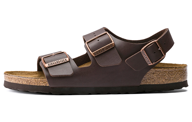 Birkenstock Milano Birko Flor Sandals 'Dark Brown'