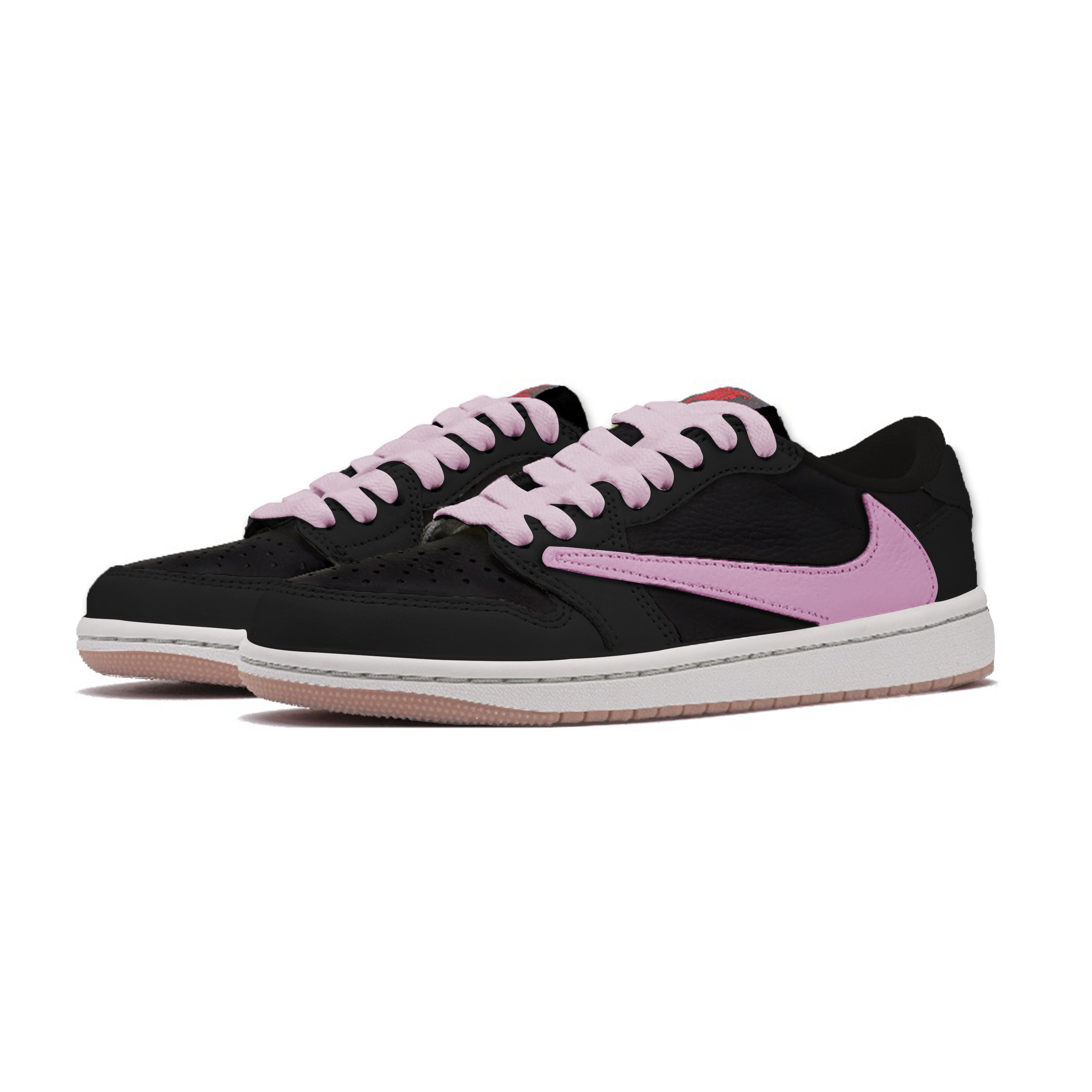 Travis Scott X Jordan Air Jordan 1 Vintage Basketball Shoes Unisex Low Top Black/Purple купить в интернет-магазине Yoocart с быстрой доставкой по России.