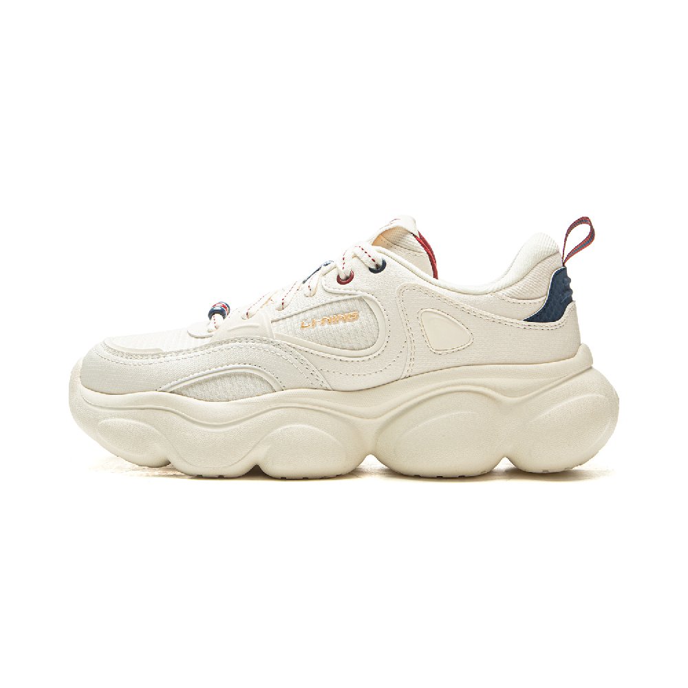 LiNing Clouds Slip Resistant, Abrasion Resistant, Lightweight Low top Casual Shoes Women's Ecru