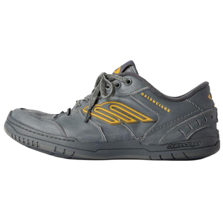 Balenciaga Hamptons Worn Out Low Top Casual Shoes Men's Gray