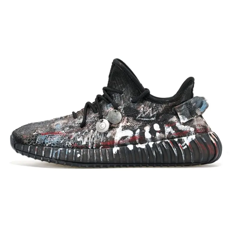 Adidas Originals Yeezy Boost 350 V2 Cushioning And Breathable Low top Casual Shoes Men's Black