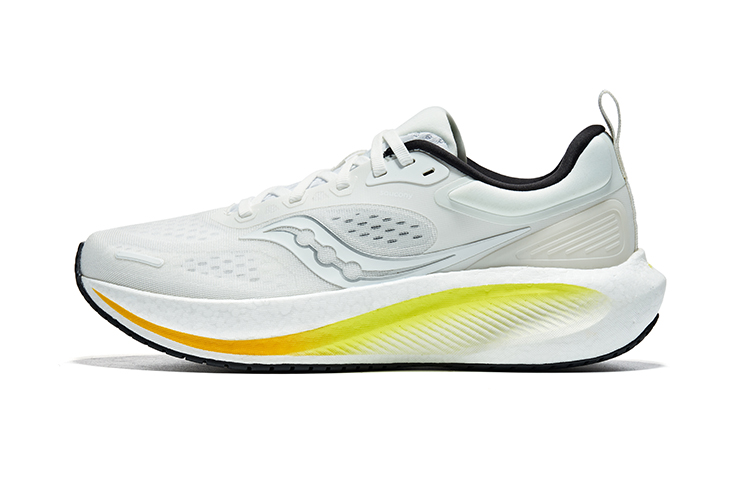 Saucony Surge 3 Cushioning And Breathable Low top Casual Running Shoes Men's White Black