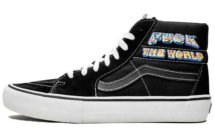 Vans Sk8 Hi Supreme Fuck The World Black