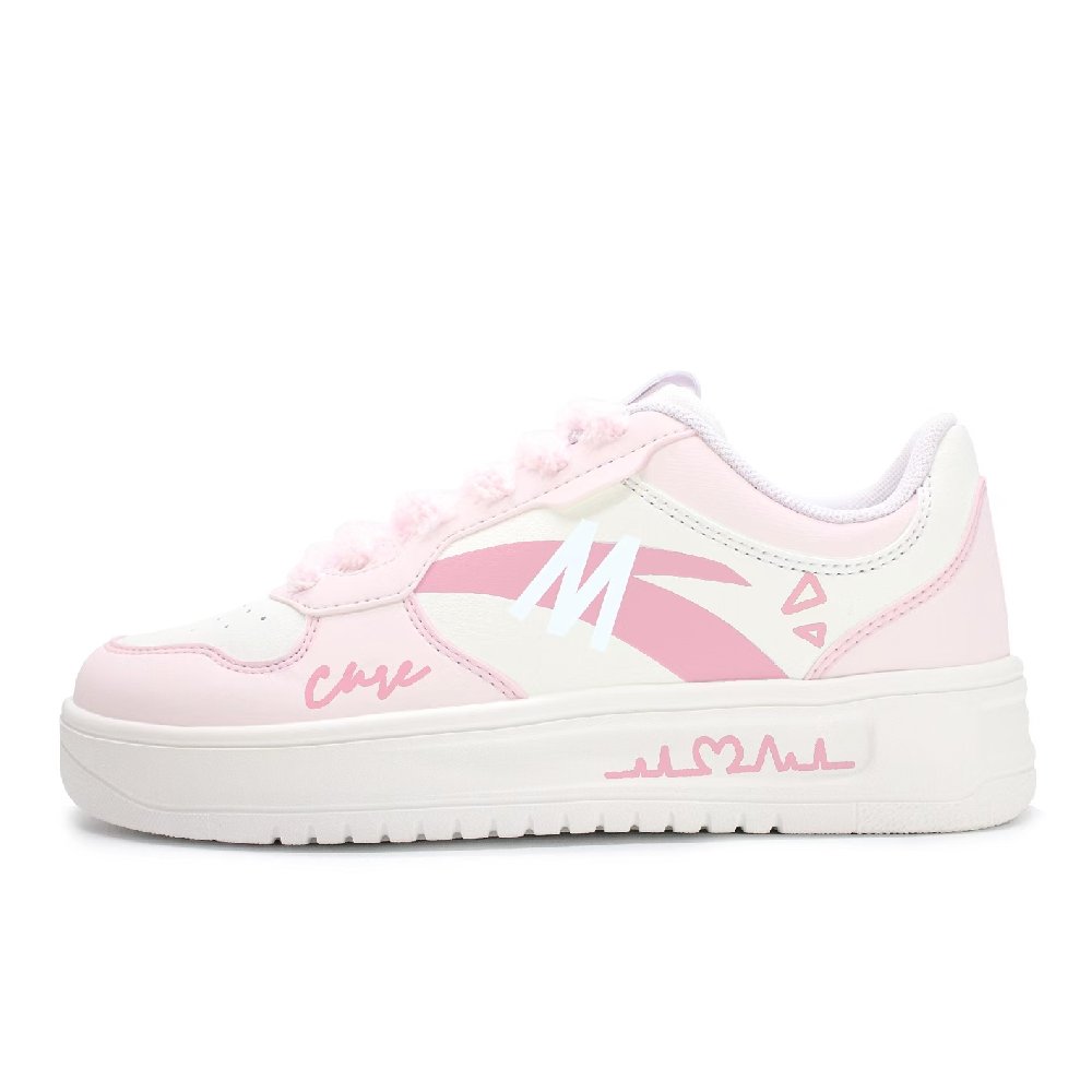 Anta Anti-Slip Wear-Resistant Low-Top Skateboard Shoes Women's White Pink
