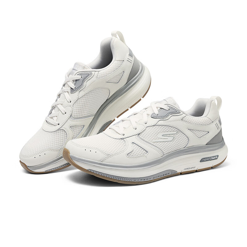 Skechers Cushioning Coverage Rebound Low Top Casual Running Shoes Men's White купить в интернет-магазине Yoocart с быстрой доставкой по России.