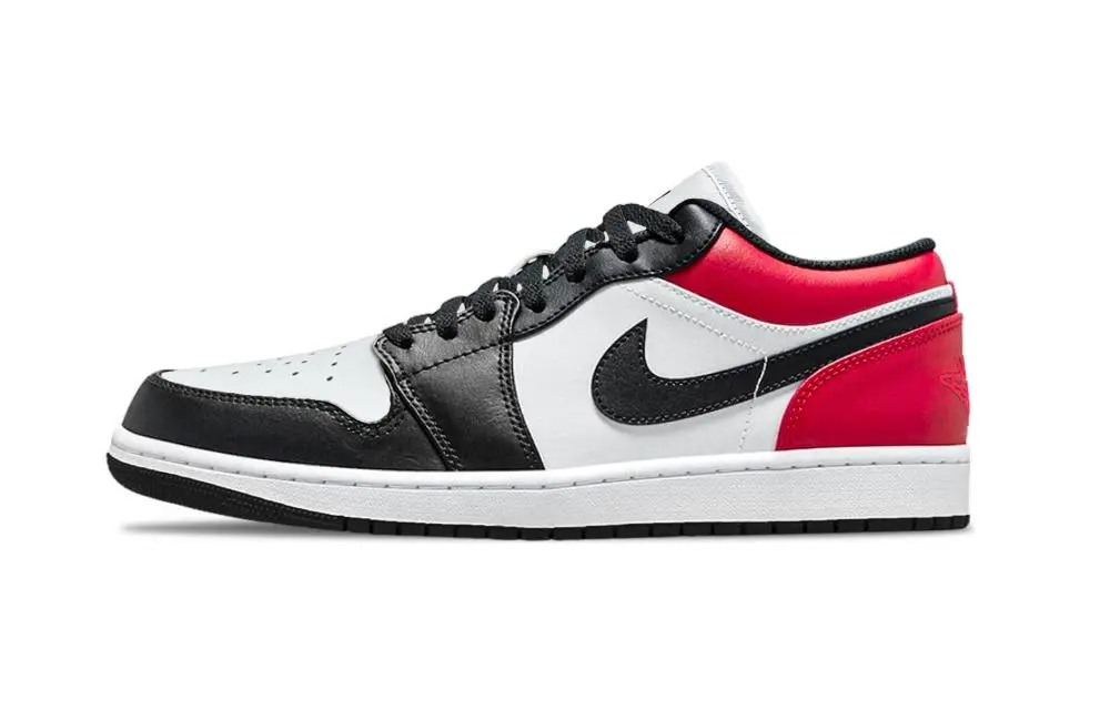 Jordan Air Jordan 1 Brick Red Support Low top Vintage Basketball Shoes Unisex Red Black