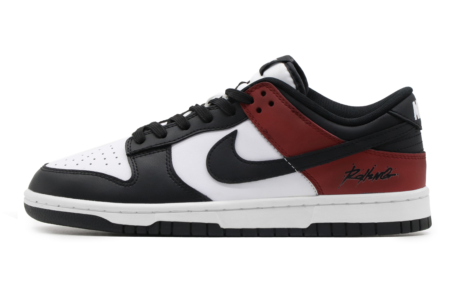 Nike Dunk Slip-Resistant Low-Top Skateboard Shoes Women's Black Red