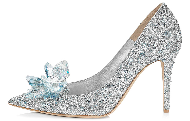 Jimmy Choo Alia Slim Heel High Heels 8.5cm Women's Silver White