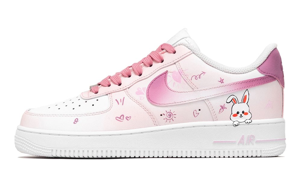Nike Air Force 1 Low Top Skateboard Shoes Men's Bright Pink