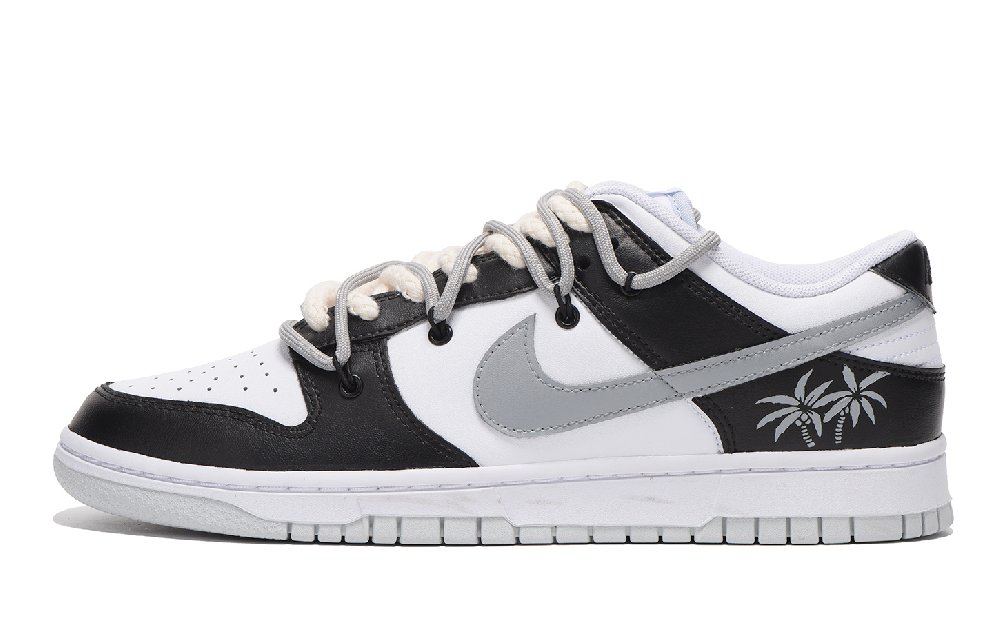 Nike Dunk Low Low-Top Skateboard Shoes GS Black Gray