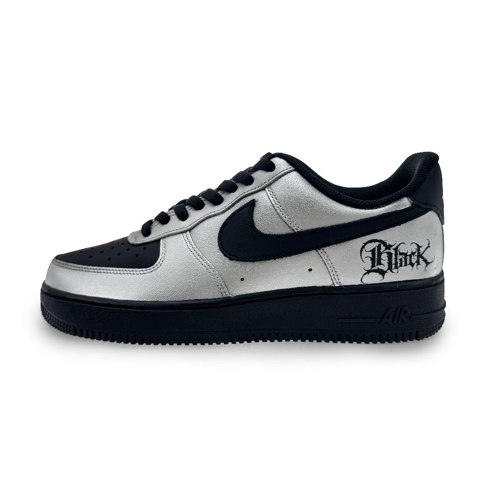 Nike Air Force 1 Abrasion Resistant Low Top Skateboard Shoes Unisex Silver