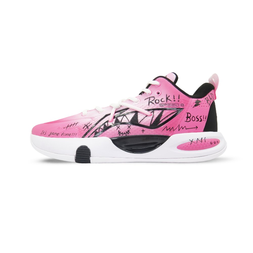 LiNing Speed 8 Superpower Player Cushioning Anti-Slip And Wear-Resistant Support Low-Top Basketball Shoes Men's Fuchsia