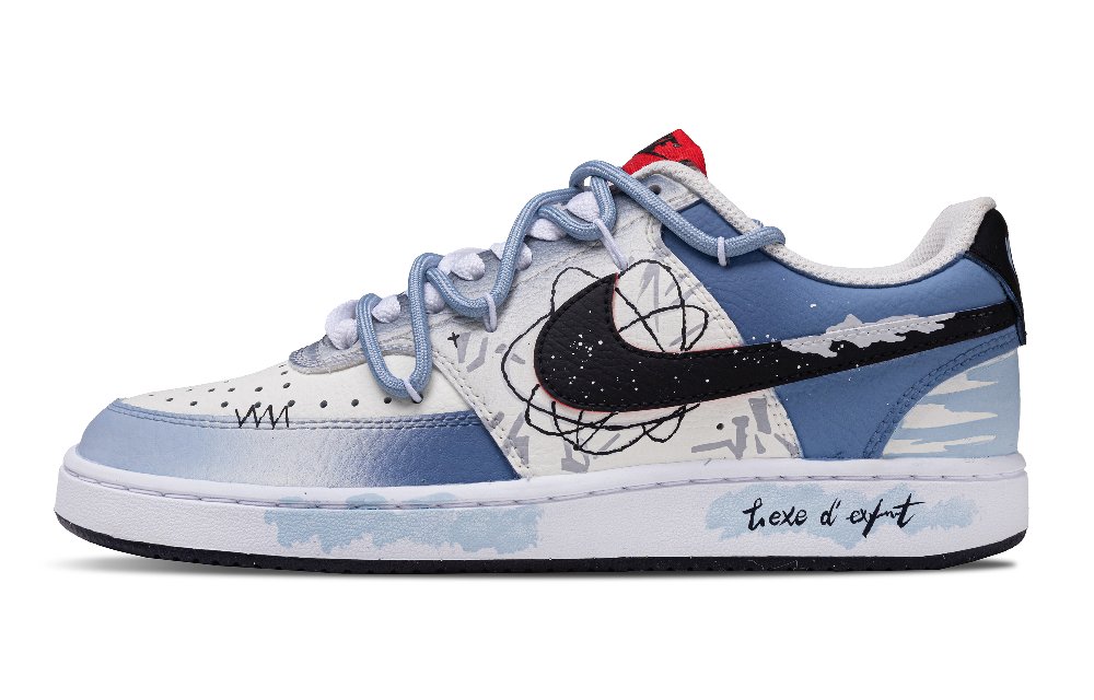 Nike Court Vision 1 Galaxy Surround Low Top Skateboard Shoes Men's Sky Blue