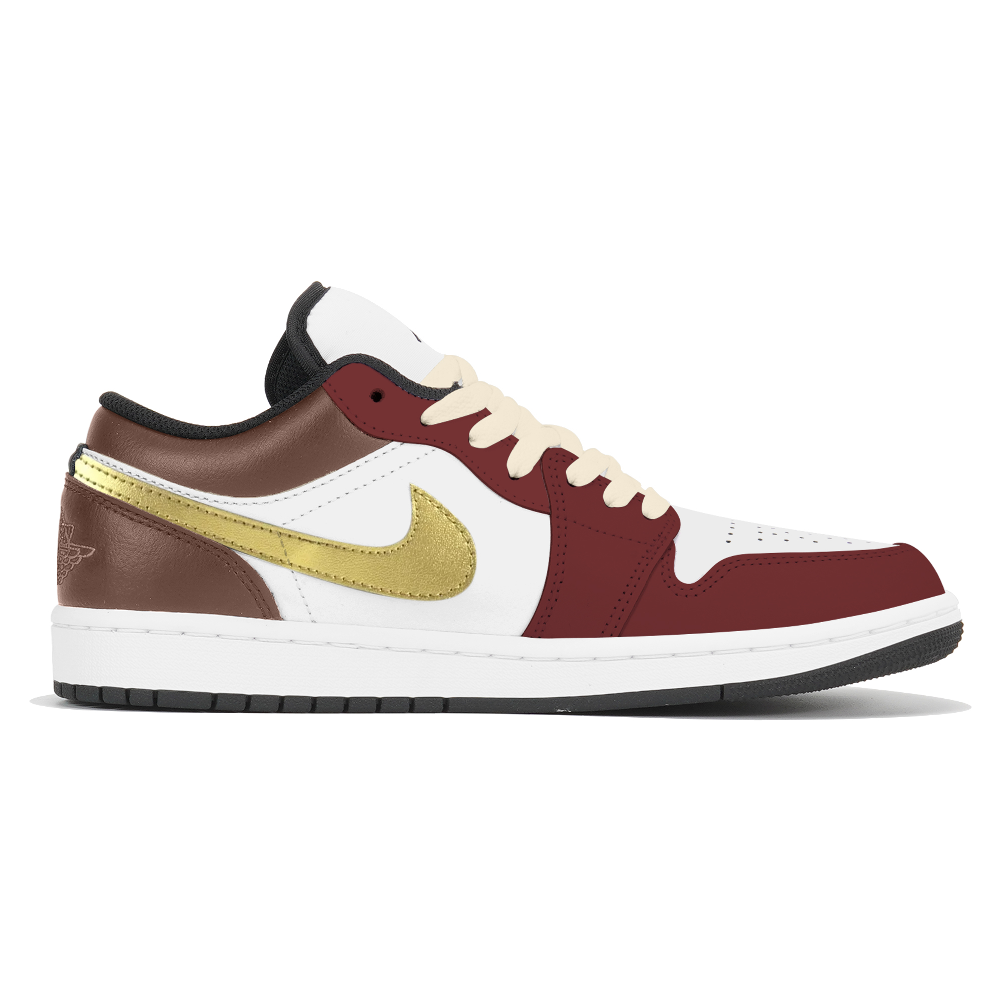 Jordan Air Jordan 1 Slip-Resistant Cushioning Abrasion-Resistant Low-Top Vintage Basketball Shoes Men's Red купить в интернет-магазине Yoocart с быстрой доставкой по России.