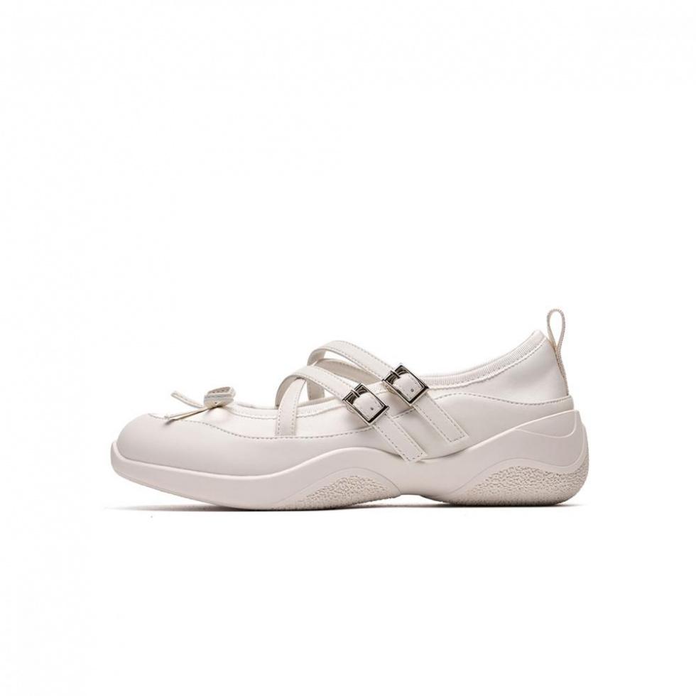 EBLAN Platform Mary Jane Shoes Women's Beige
